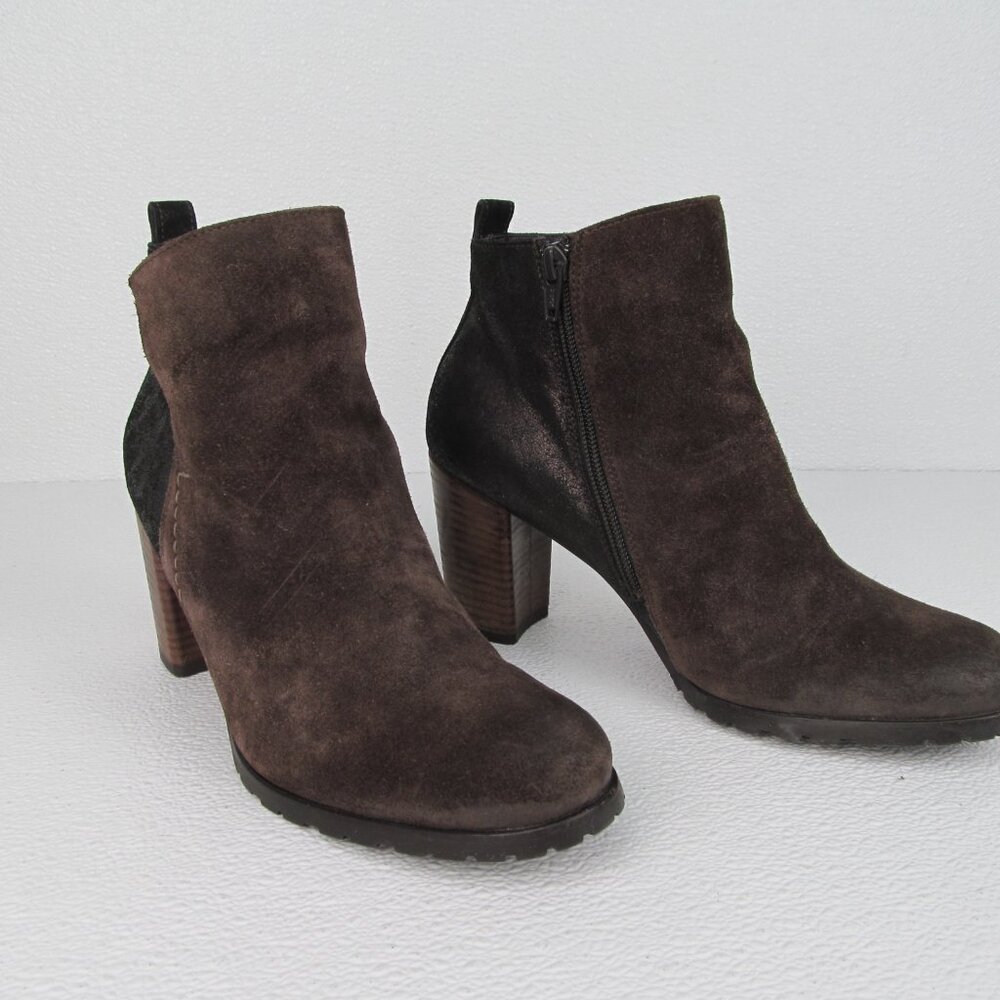 Paul Green Munchen Heeled Boots Suede Leather Size 9